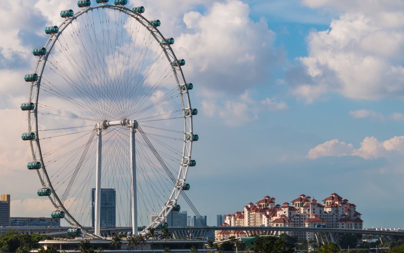 beautiful image of singapore flyover